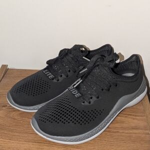 CROCS Black and Gray Lite Ride Sneakers